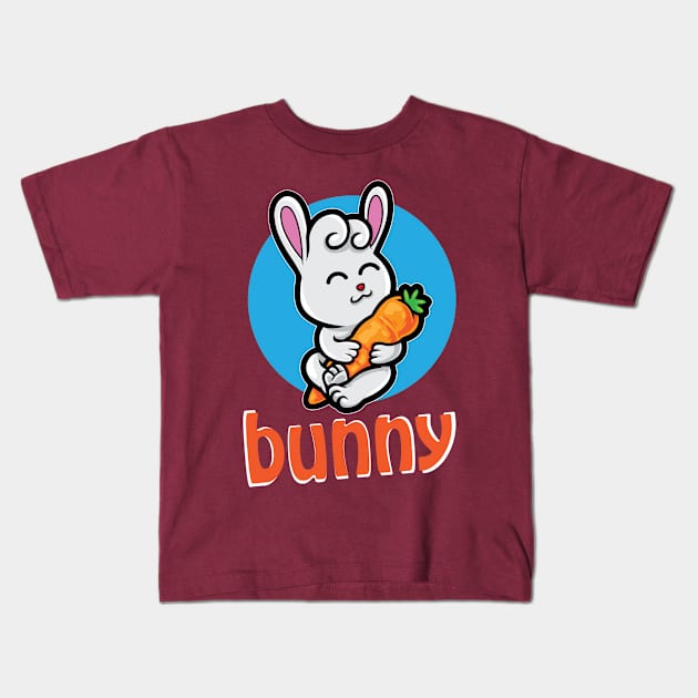 Colorful Bunny Kids T-Shirt by Xen